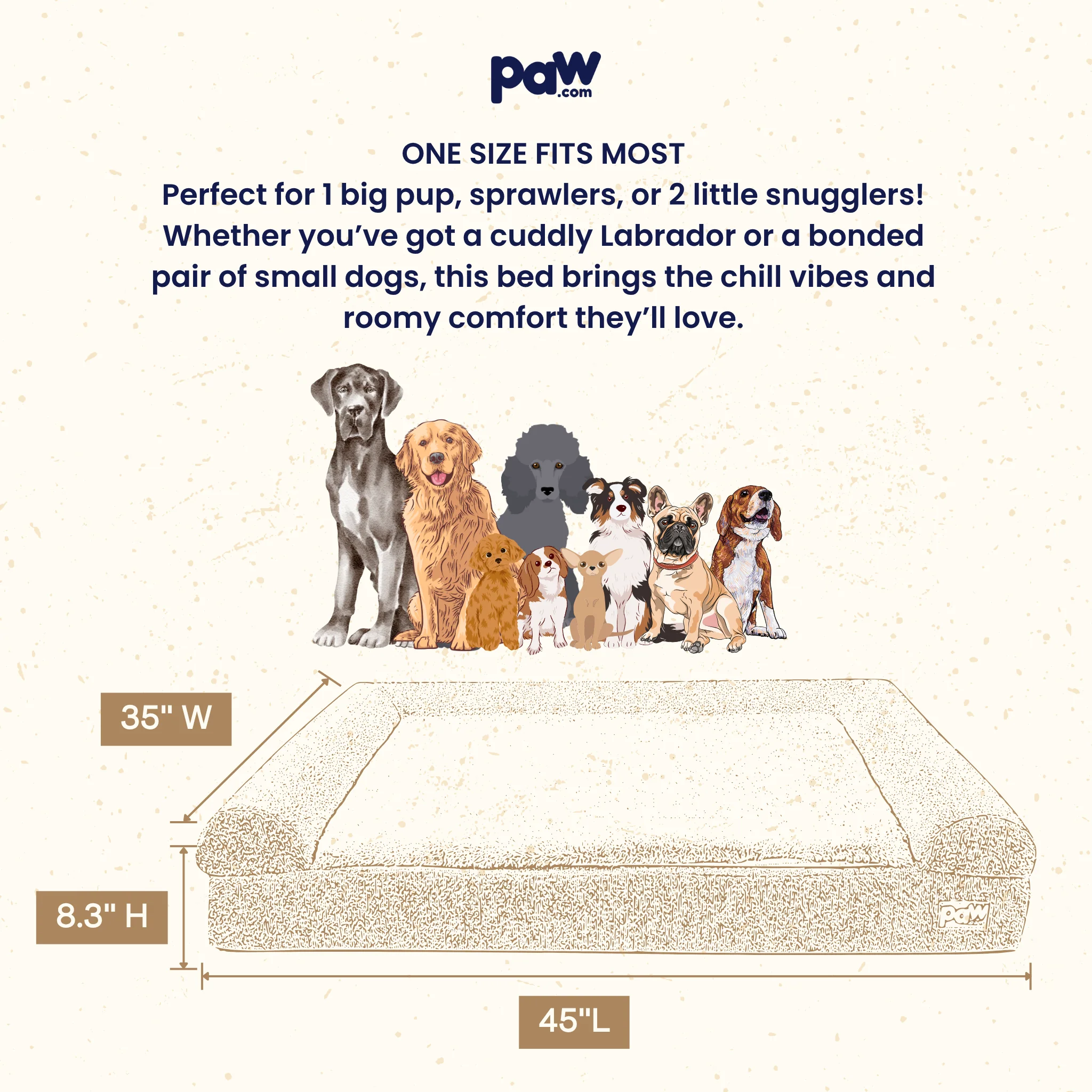 PupLuxe™ 3-Bolster Dog Bed - Cream Bouclé - Image 10