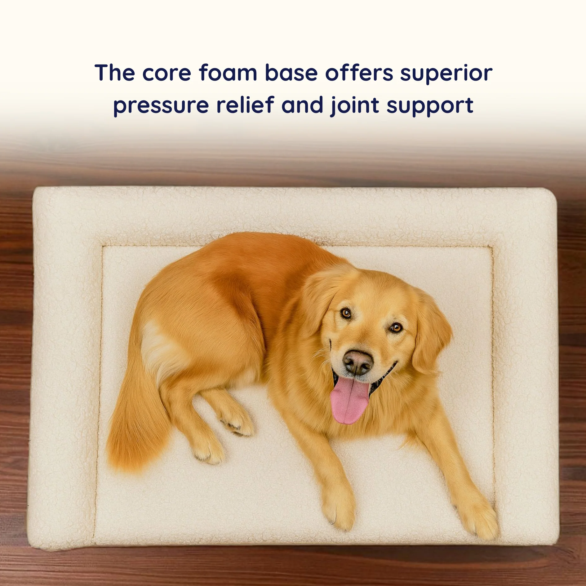 PupLuxe™ 3-Bolster Dog Bed - Cream Bouclé - Image 7