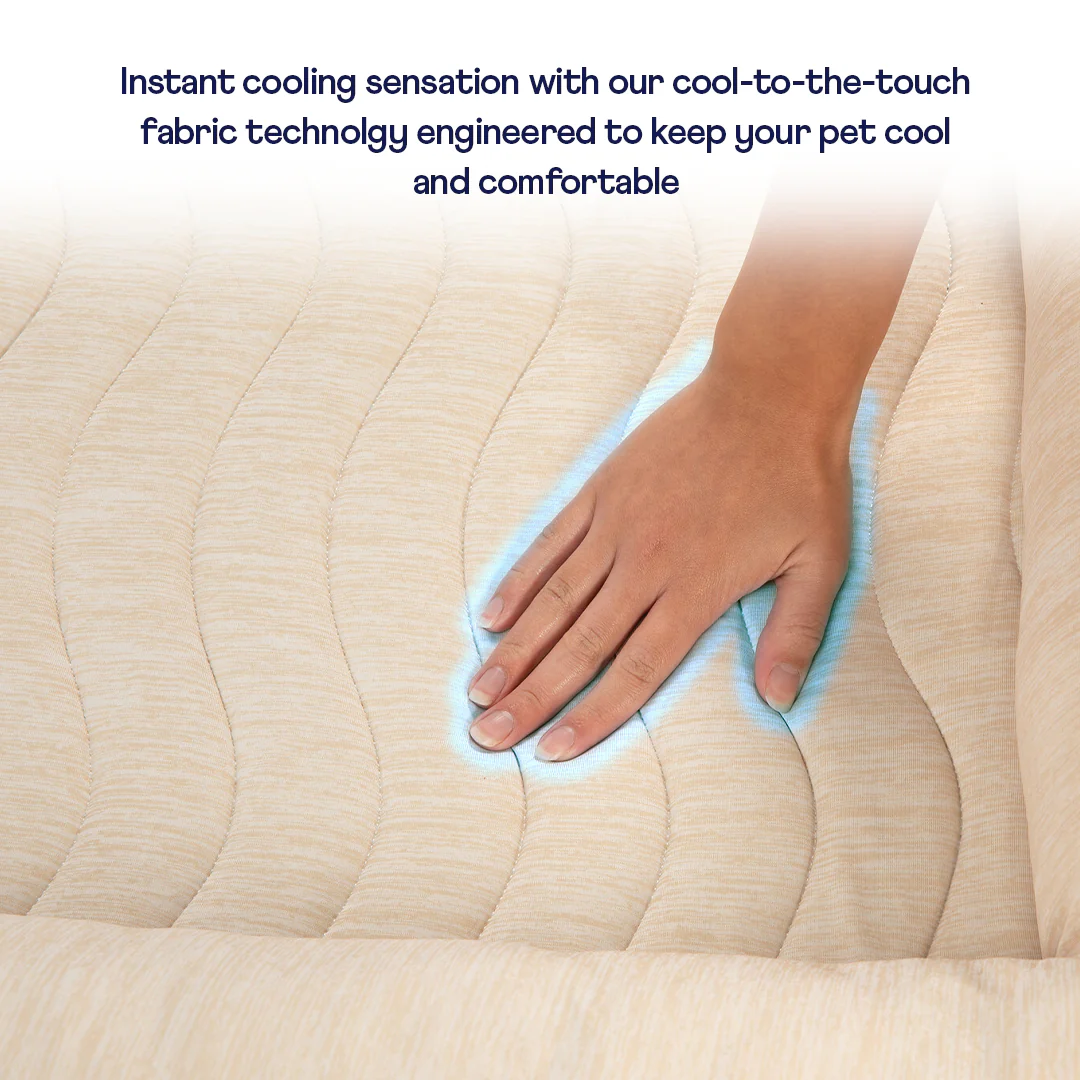 PupChill™ Cooling 4-Bolster Dog Bed - Arctic Sand - Image 5