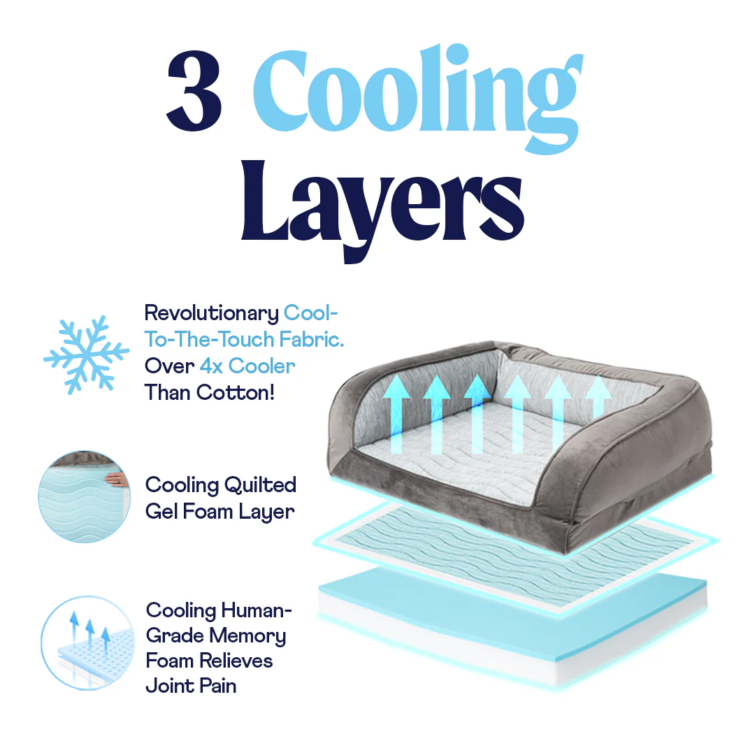 PupChill™ Cooling Bolster Dog Bed - Image 6
