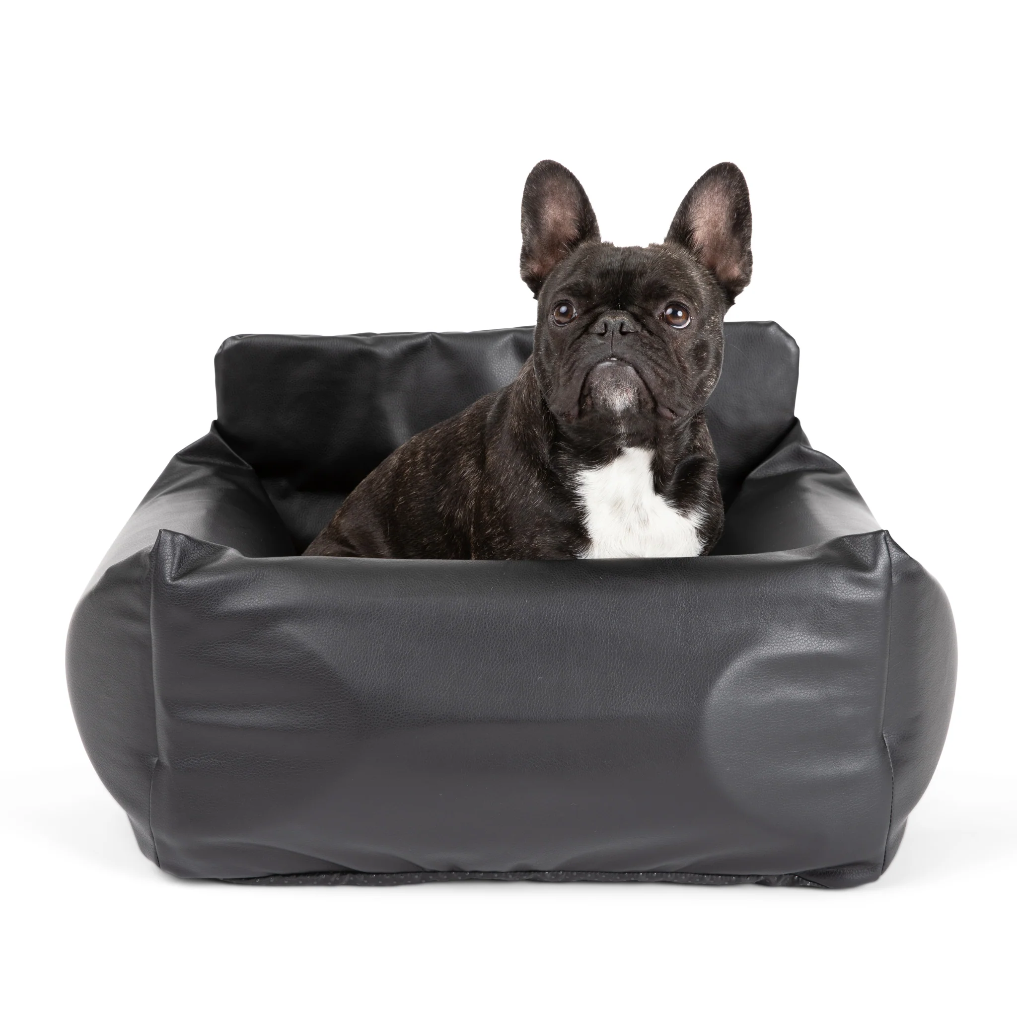 PupProtector™ Faux Leather Memory Foam Dog Car Bed -  Black - Image 19