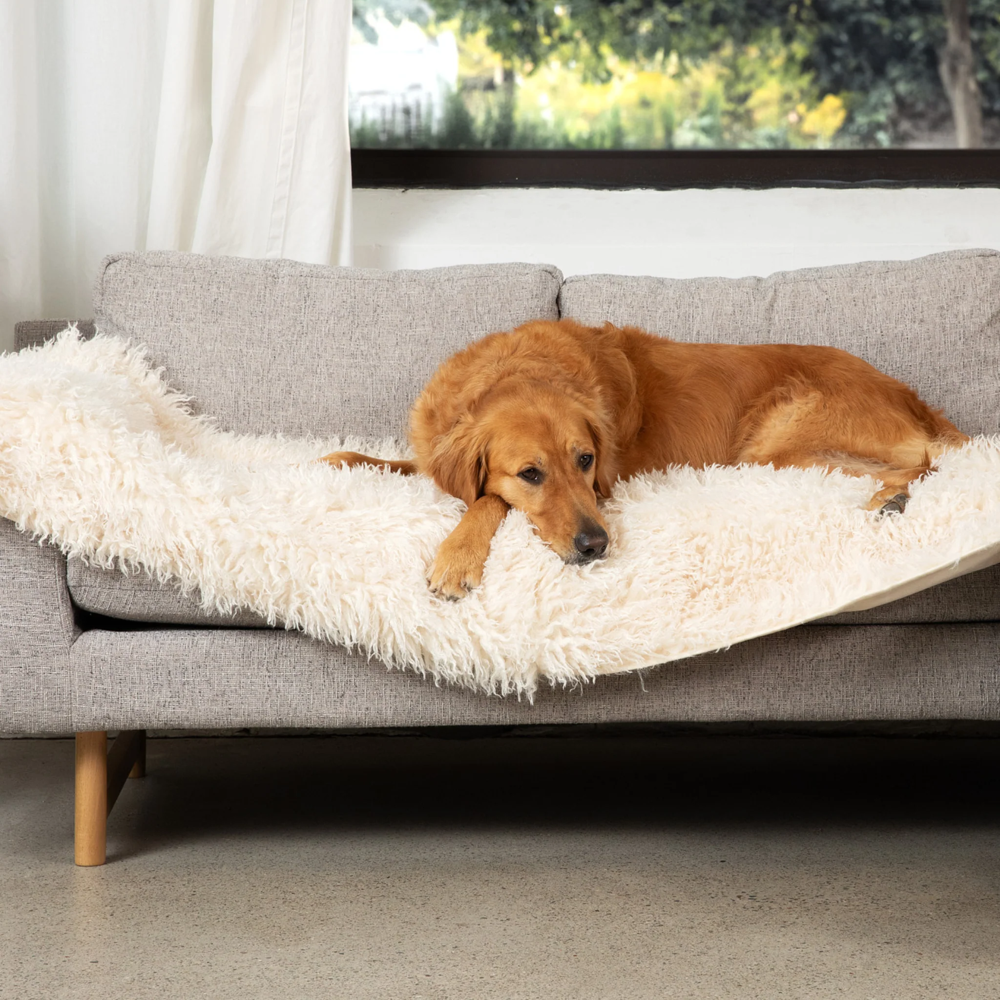 PupProtector™ Luxe Waterproof Bed Runner - Plush Sheep Ivory - Image 6