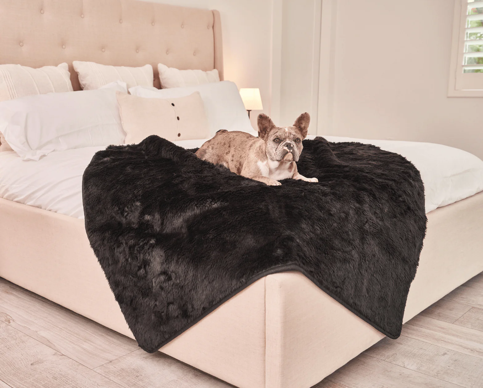 PupProtector™ Summer Short Fur Waterproof Throw Blanket - Midnight Black - Image 4