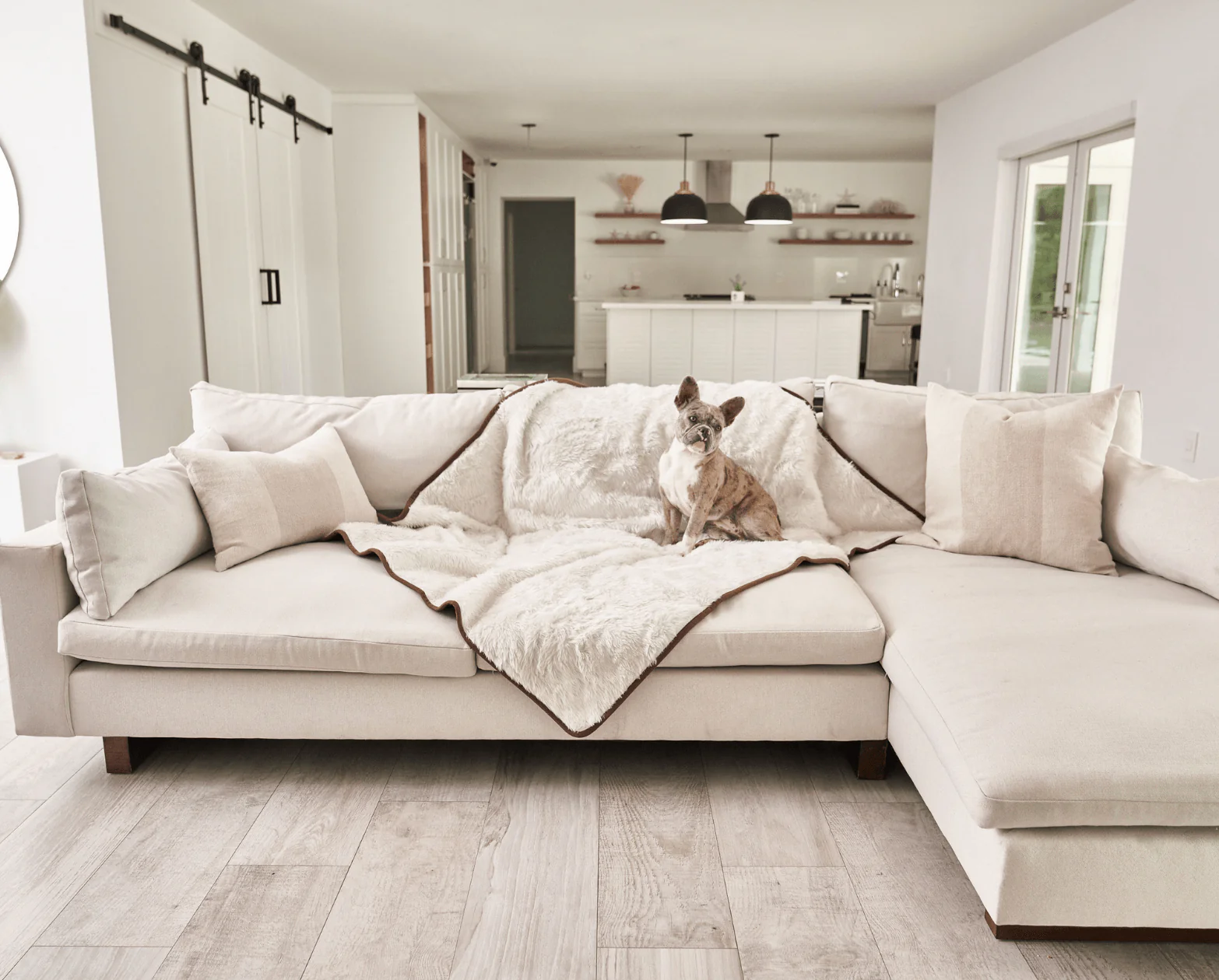 PupProtector™ Summer Short Fur Waterproof Throw Blanket - Polar White - Image 2