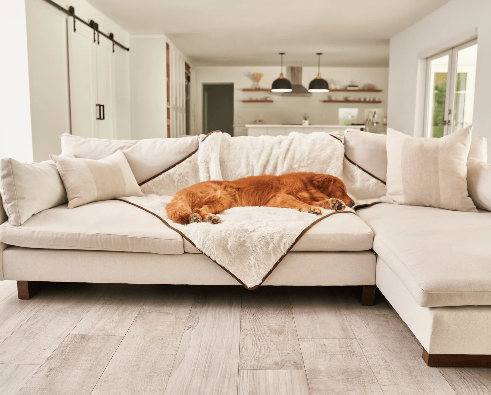PupProtector™ Summer Short Fur Waterproof Throw Blanket - Polar White - Image 4