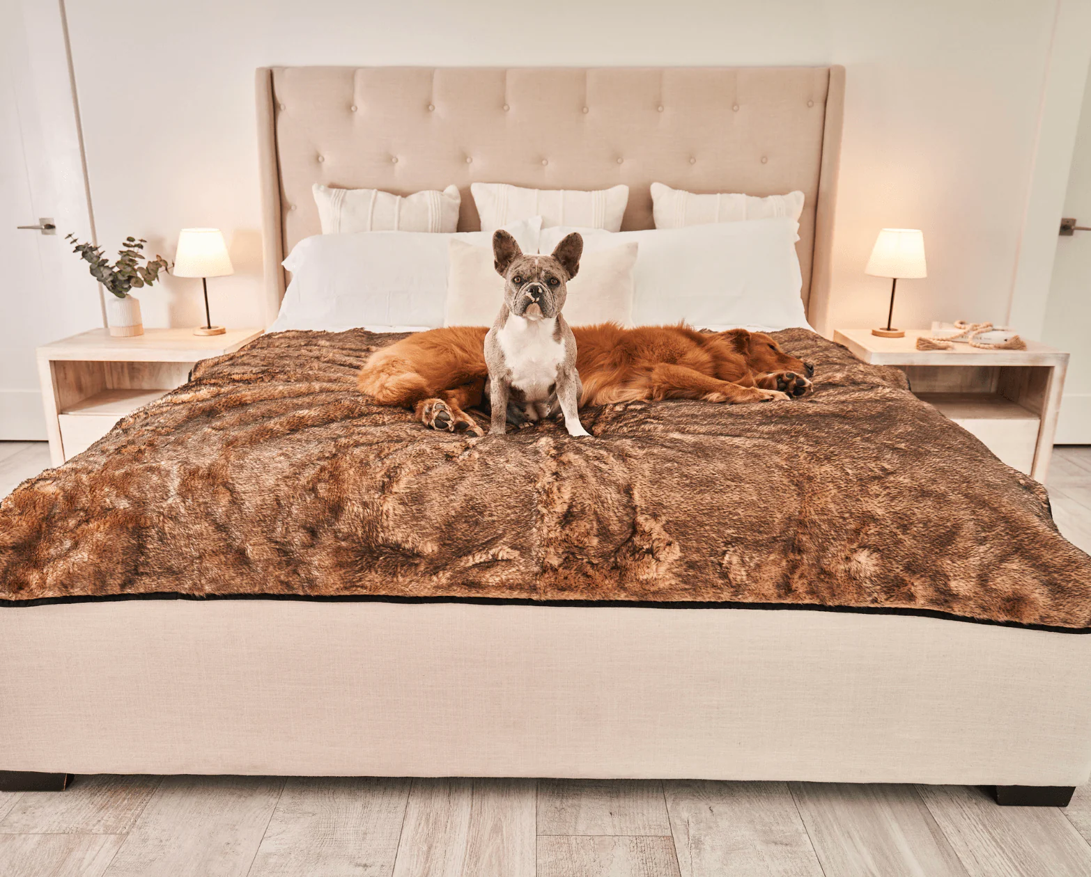 PupProtector™ Summer Short Fur Waterproof Throw Blanket - Sable Tan - Image 8