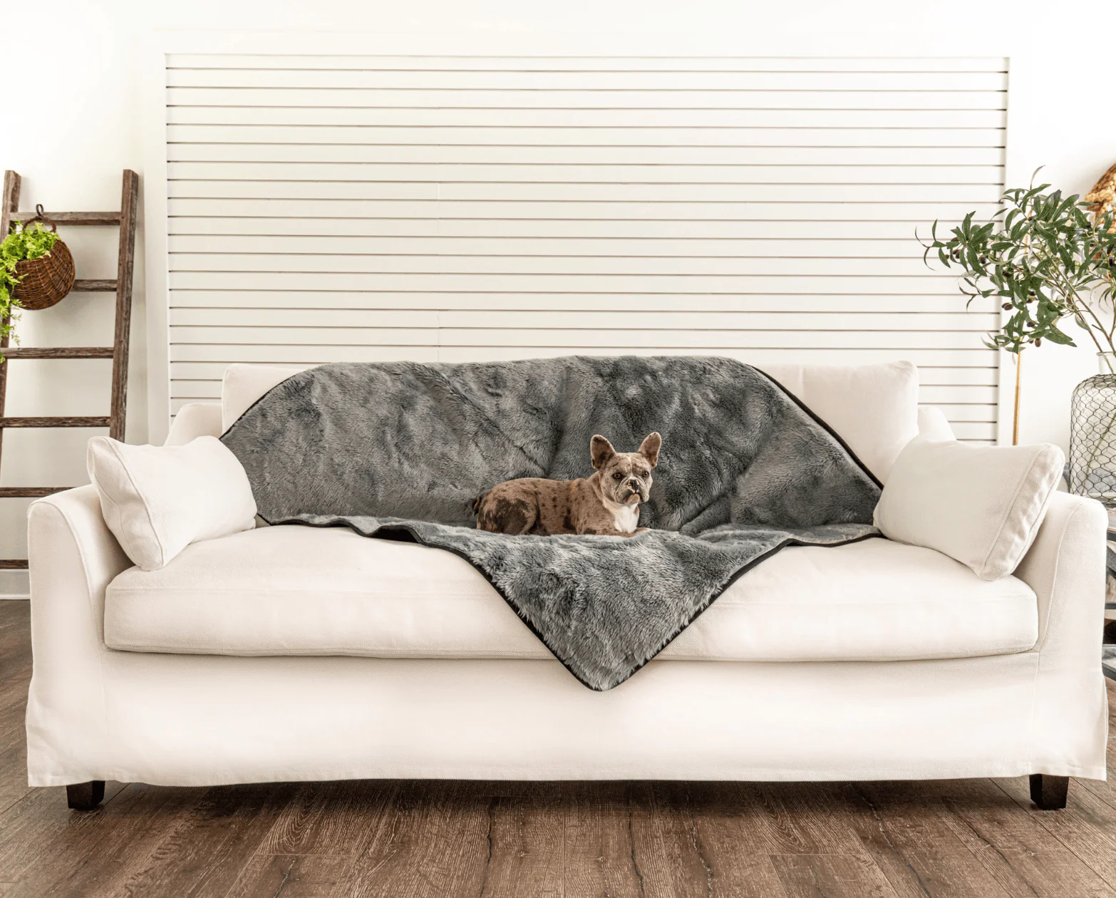 PupProtector™ Summer Short Fur Waterproof Throw Blanket - Charcoal Grey - Image 11