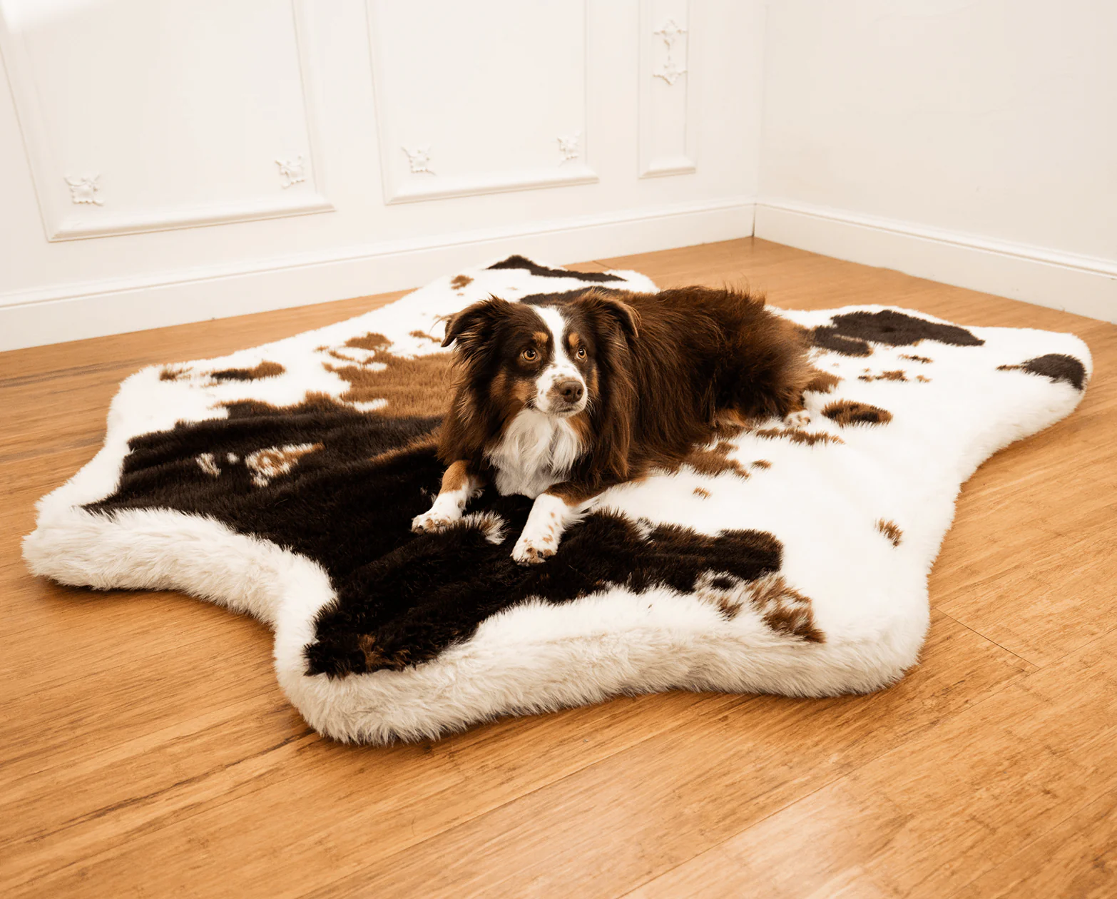 PupRug® Animal Print Memory Foam Dog Bed - Brown Faux Cowhide - Image 12