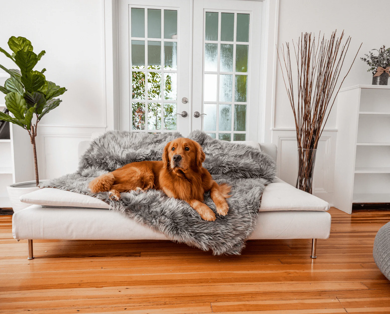 PupRug® Orthopedic Bed + Matching Waterproof Blanket Bundle - Charcoal Grey - Image 6
