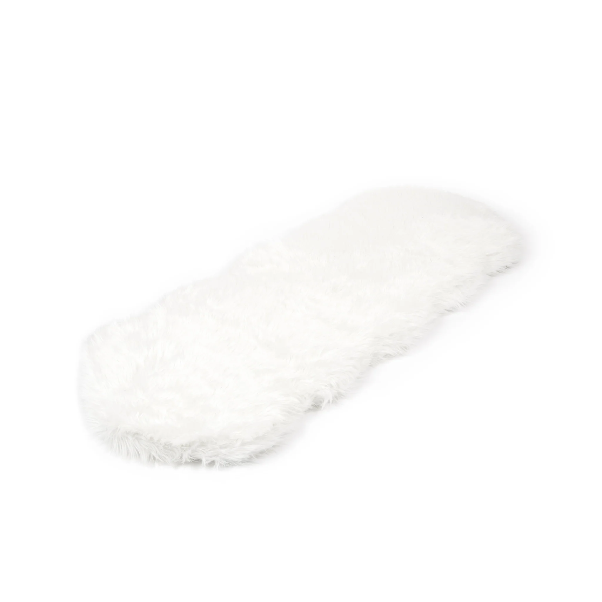 PupRug® Runner Faux Fur Memory Foam Dog Bed - Curve Polar White - Image 7