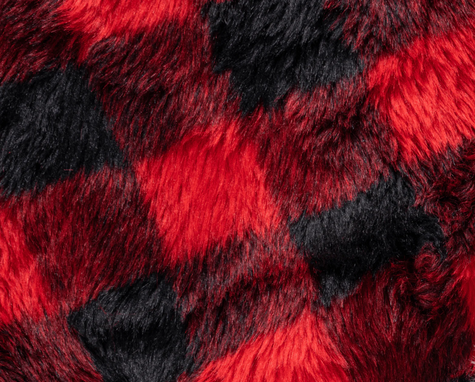 PupRug® Faux Fur Orthopedic Dog Bed Cover - Curve Red & Black Plaid (Bed Not Included) - Image 4