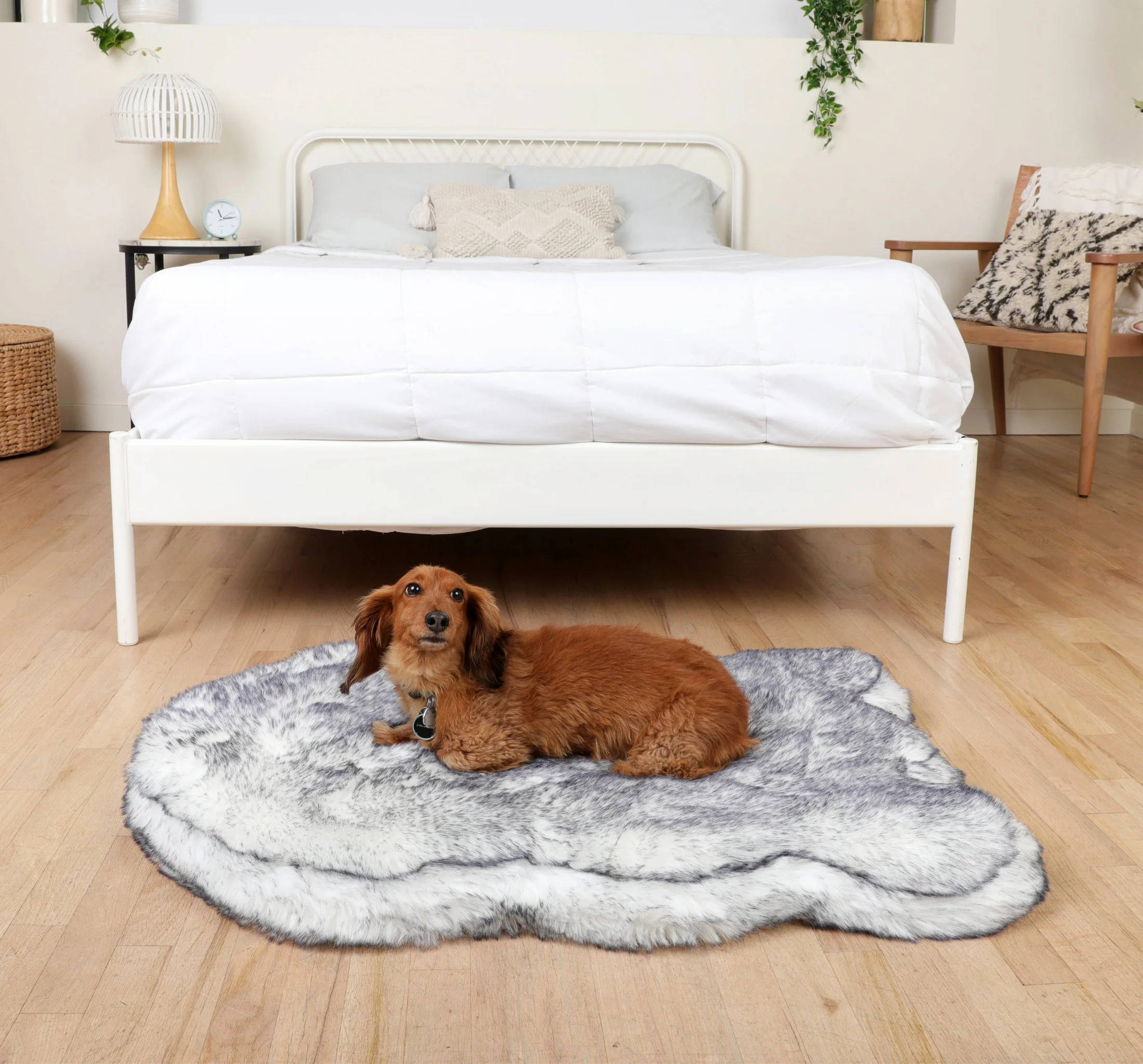 PupRug® Luxe Faux Fur Orthopedic Dog Bed - Ultra Plush Arctic Fox - Image 5