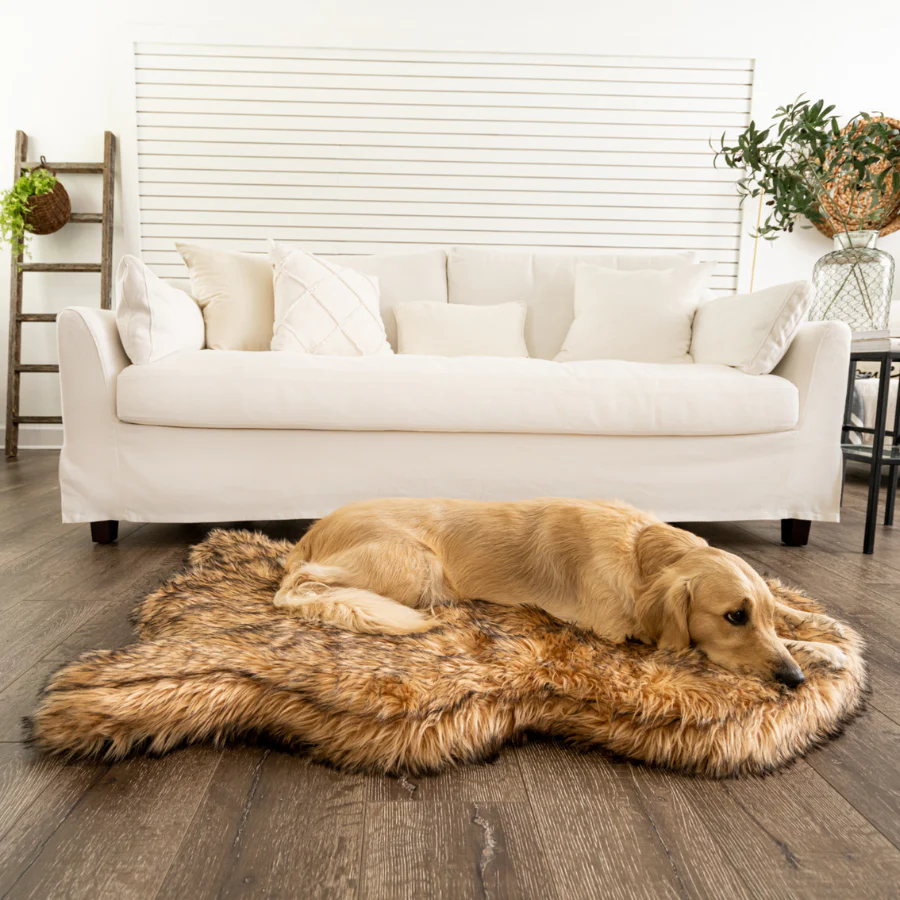 PupRug by Paw.com® Faux Fur Orthopedic Dog Bed - Curve Sable Tan - Image 10