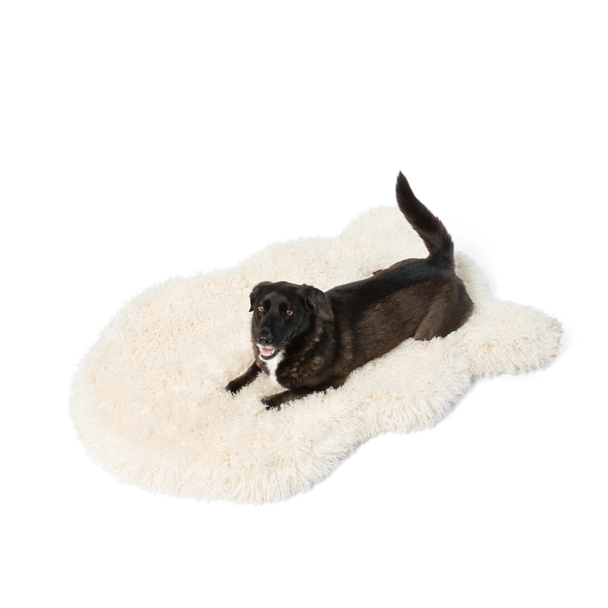 PupRug® Luxe Faux Fur Orthopedic Dog Bed Cover - Plush Sheep Ivory (Bed Not Included) - Image 3