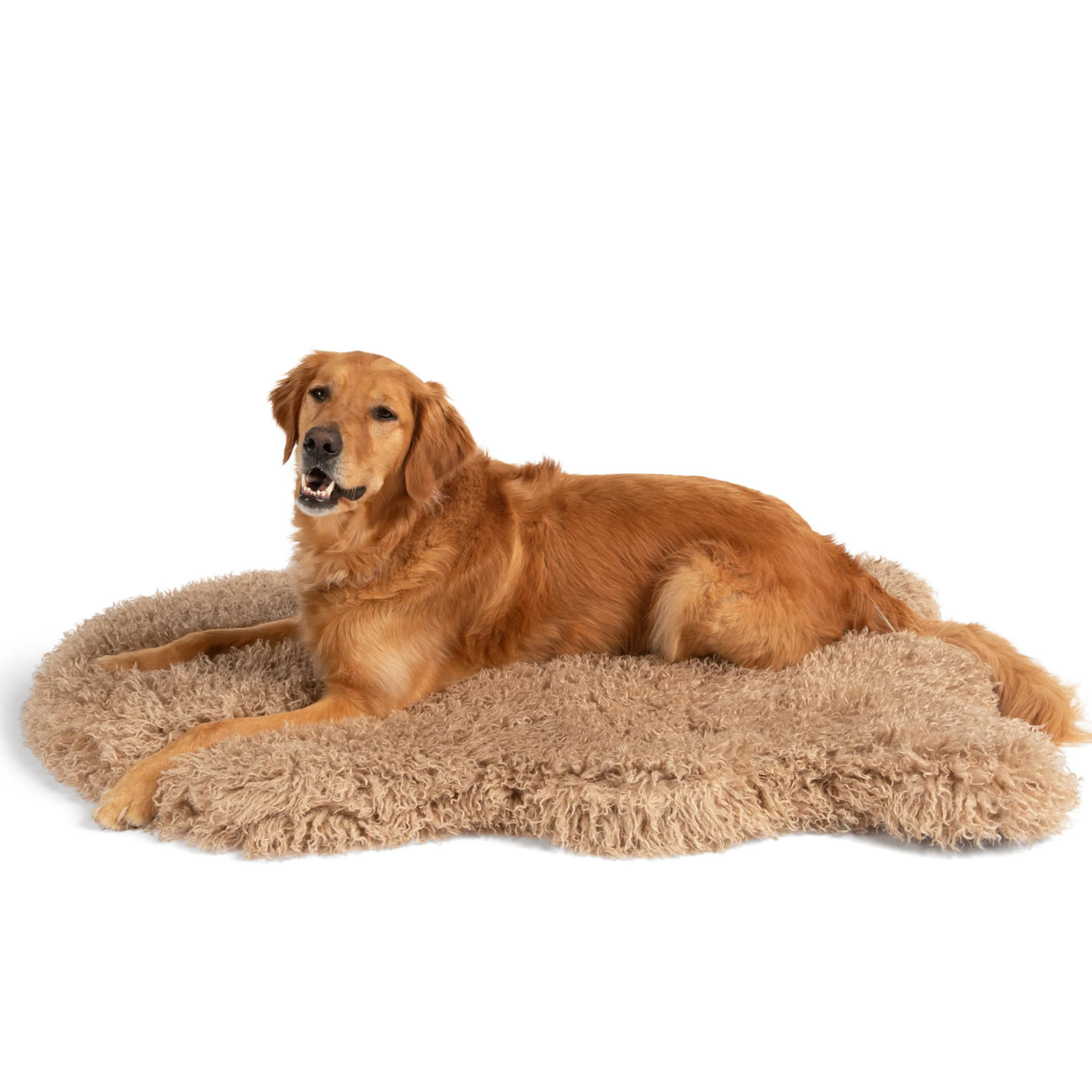 PupRug® Luxe Faux Fur Orthopedic Dog Bed Cover - Plush Sheep Tan (Bed Not Included) - Image 4