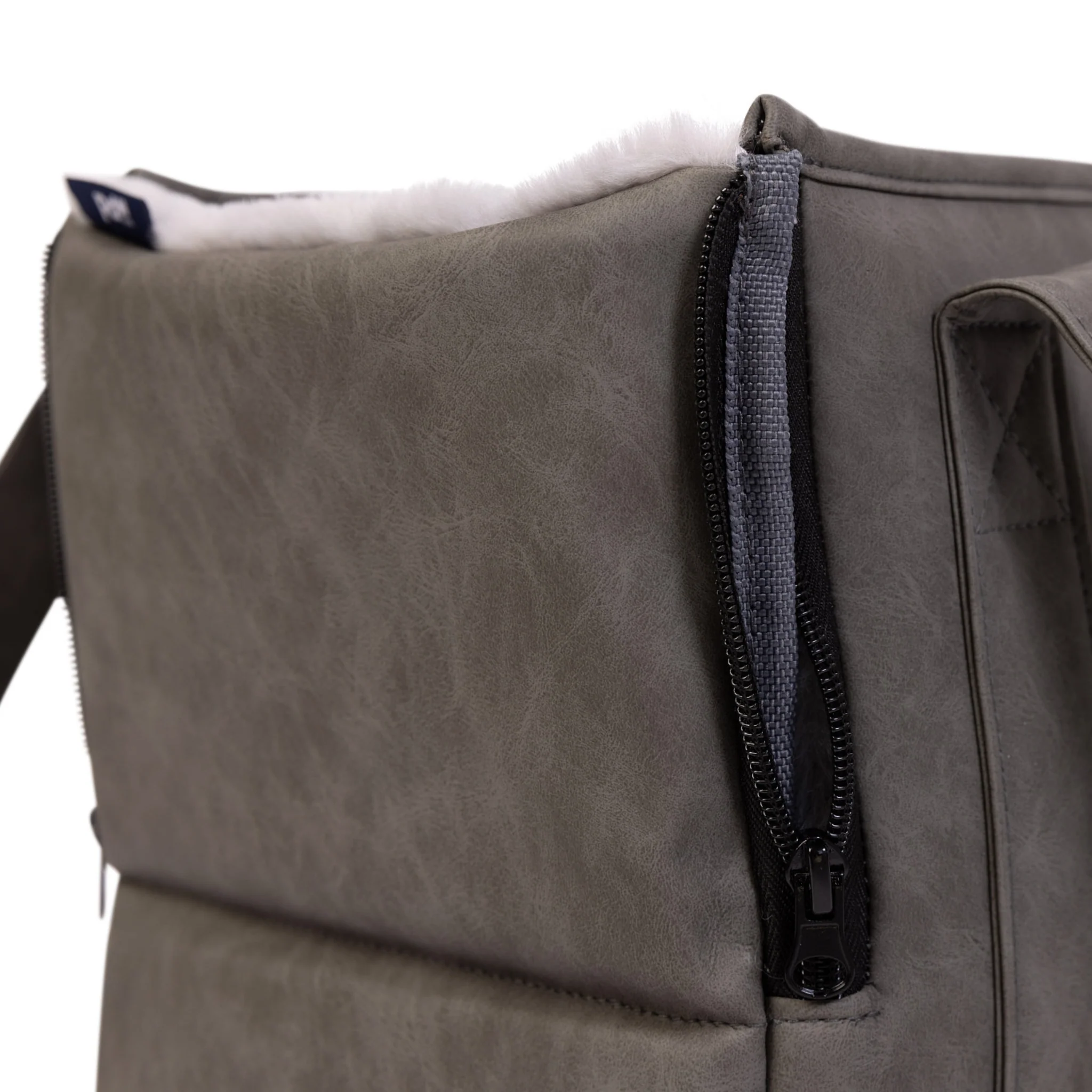 PupTote™ 3-in-1 Faux Leather Dog Carrier Bag 2.0 - Slate Grey - Image 5
